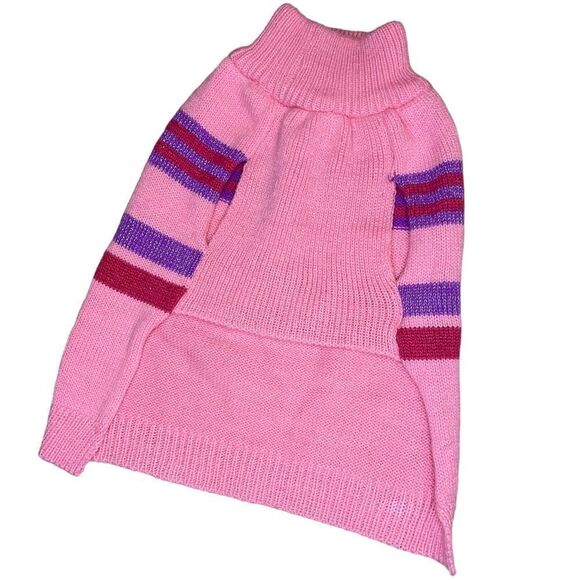 Pink and purple sparkly dog sweater Size Medium - Picture 2 of 6